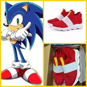 Sonic slip on sneakers unbranded NIB